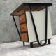 Modernist desk in metal and wood, 1950 s