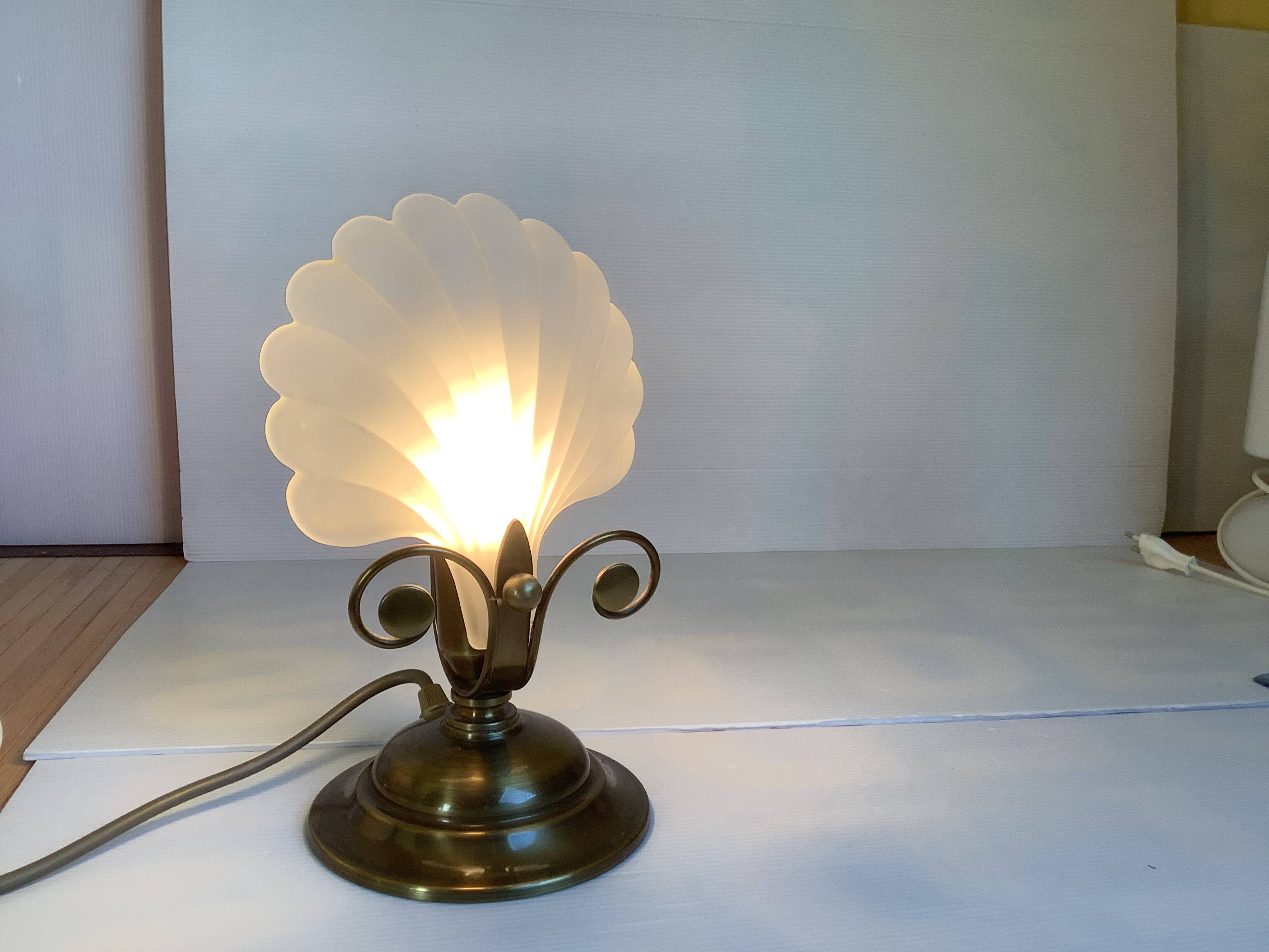 Scallop shell lamp bronze Deknudt