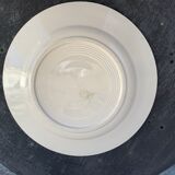 Lot de deux plats, un à gâteaux et un plat de service peint à la main moulin des loups hamage Cérès