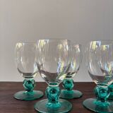 Lot de 5 verres à vin luminarc modèle Molière coloris Saphir