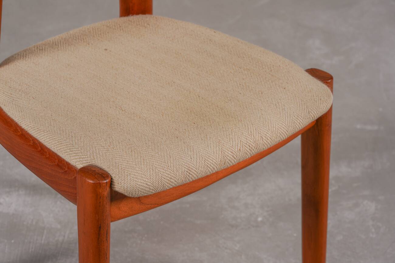 Vintage Morten dining chairs in teak by Niels Koefoed for Hornslet Møbelfabrik, Denmark 1970’s, set of 4