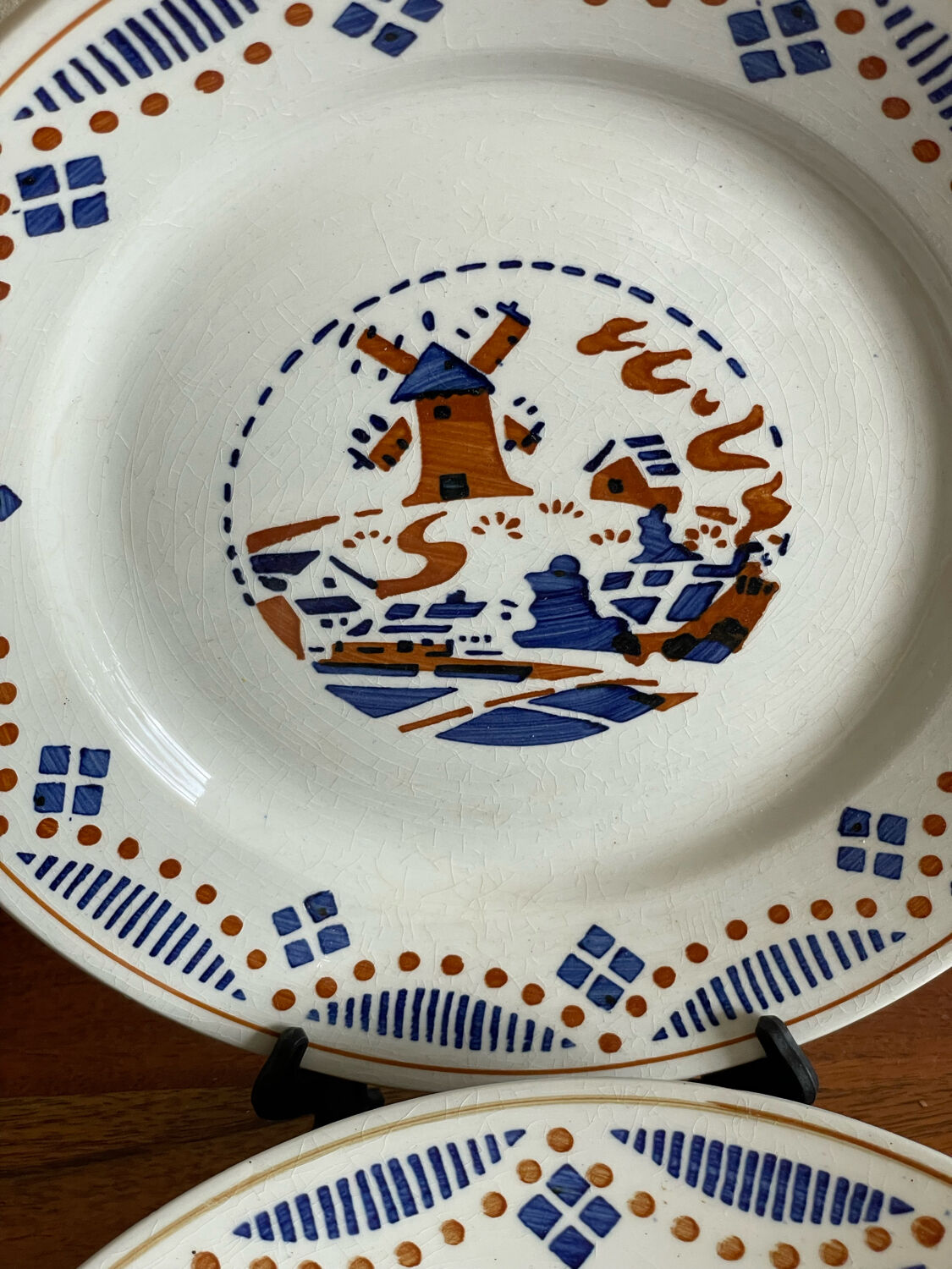 5 dessert plates KG Luneville Fleurines