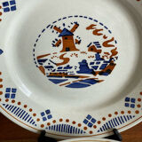 5 dessert plates KG Luneville Fleurines