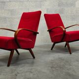 Paire de fauteuils 6952 par Jaroslav Smidek pour Ton, ex Tchécoslovaquie