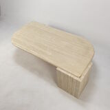 Italian travertine coffee table, 1980s