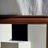 Rectangular mirror with wooden frame 88x62