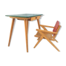 Compass foot desk and Baumann chair for children