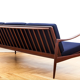 Afromosia & Wool Kandidaten Sofa by Ib Kofod-Larsen for OPE, 1950s