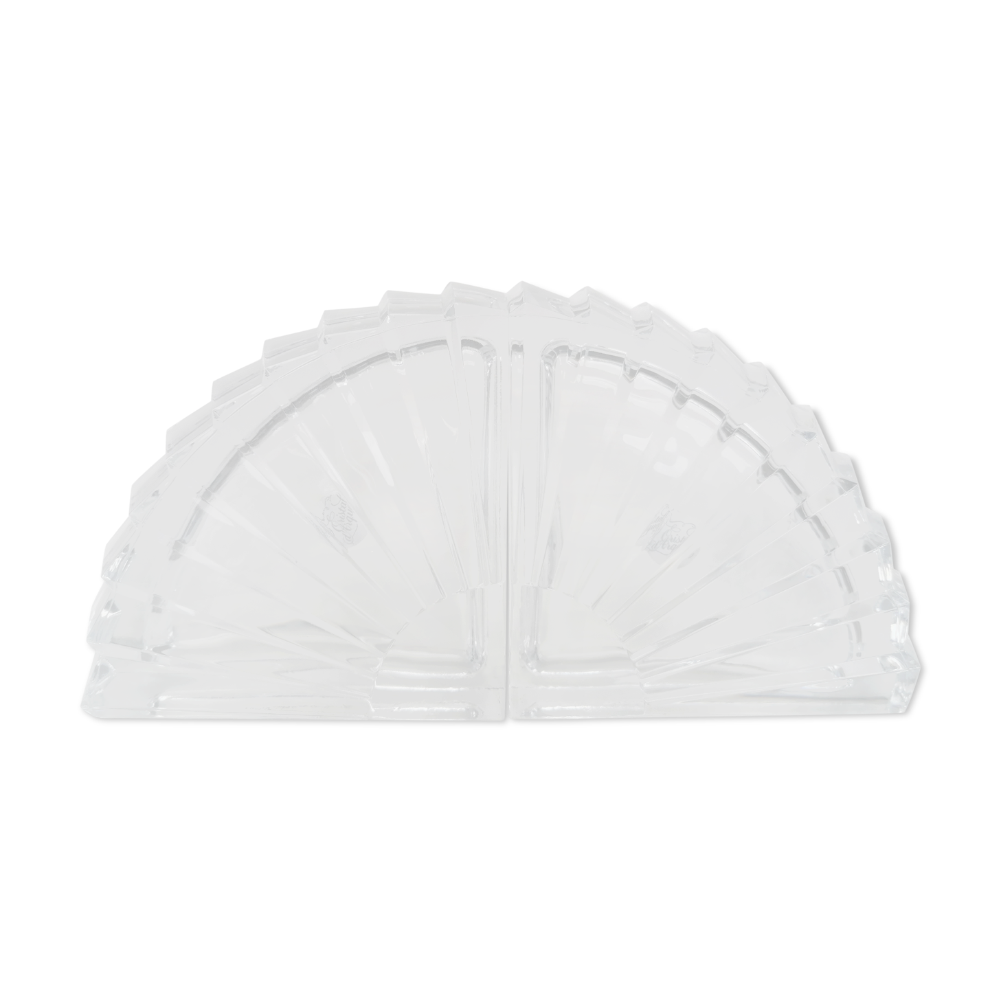 Bookends in crystal art deco style