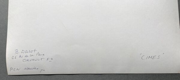 Photo argentique Cimes Bernard Darot Photo Club Nantais