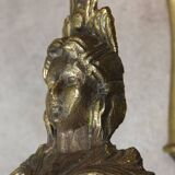 Antique Italian Figural Brass Wall Lamp, set of 2