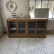 Oak sideboard with glass doors