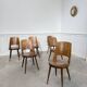 Set of 6 light brown Baumann chairs