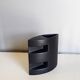 Black ceramic modernist vase - 1980
