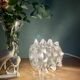 Vintage tulip pendant light in holophane glass