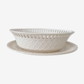 Basket and top in Wedgwood earthenware
