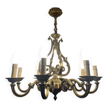 Lustre bronze 8 branches