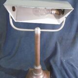 Copper desk lamp and industrial green enamel lampshade 1900
