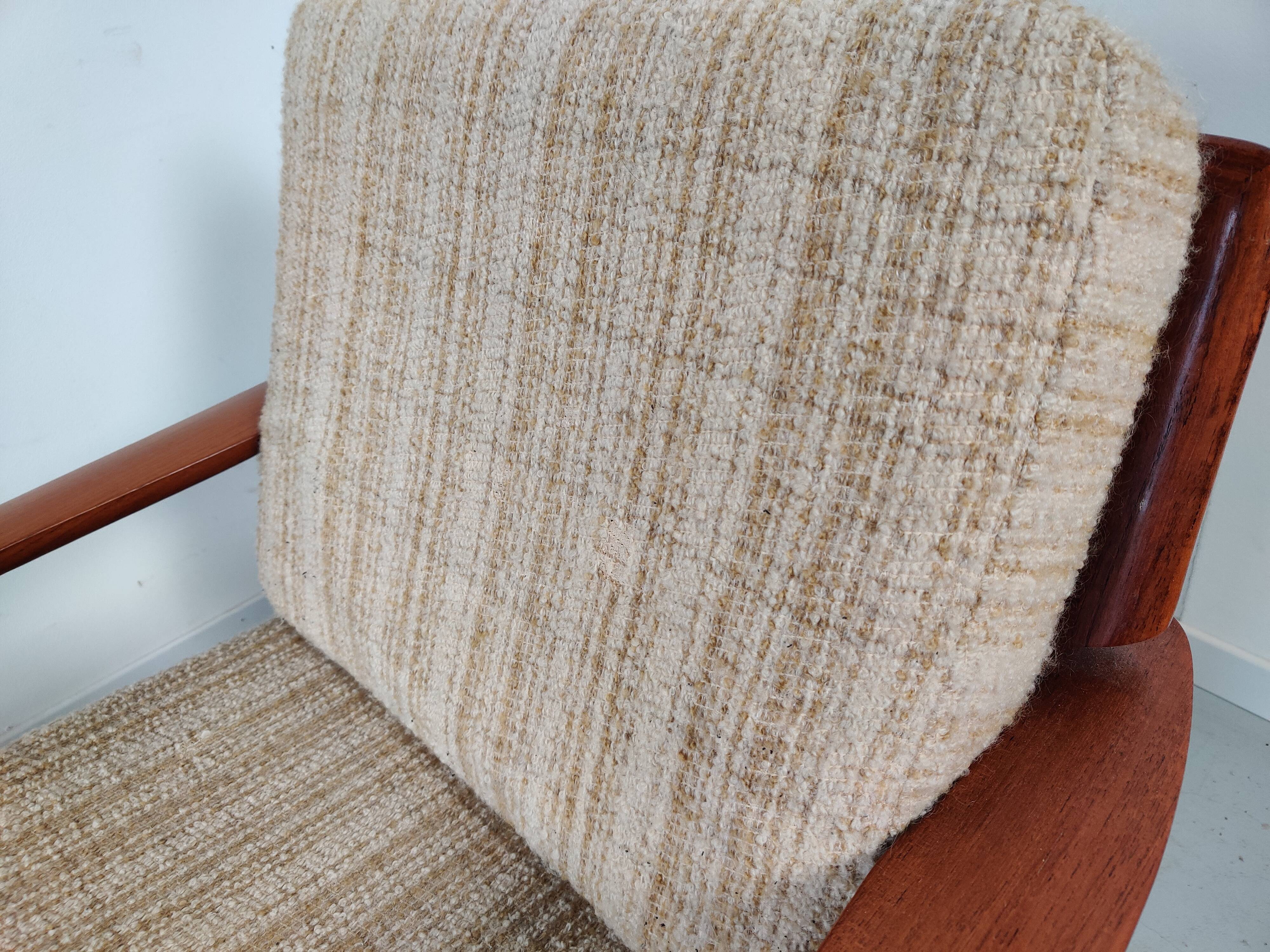 Pair of Scandinavian teak armchairs, Denmark 60s