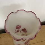 blown glass vase with art nouveau flower decoration