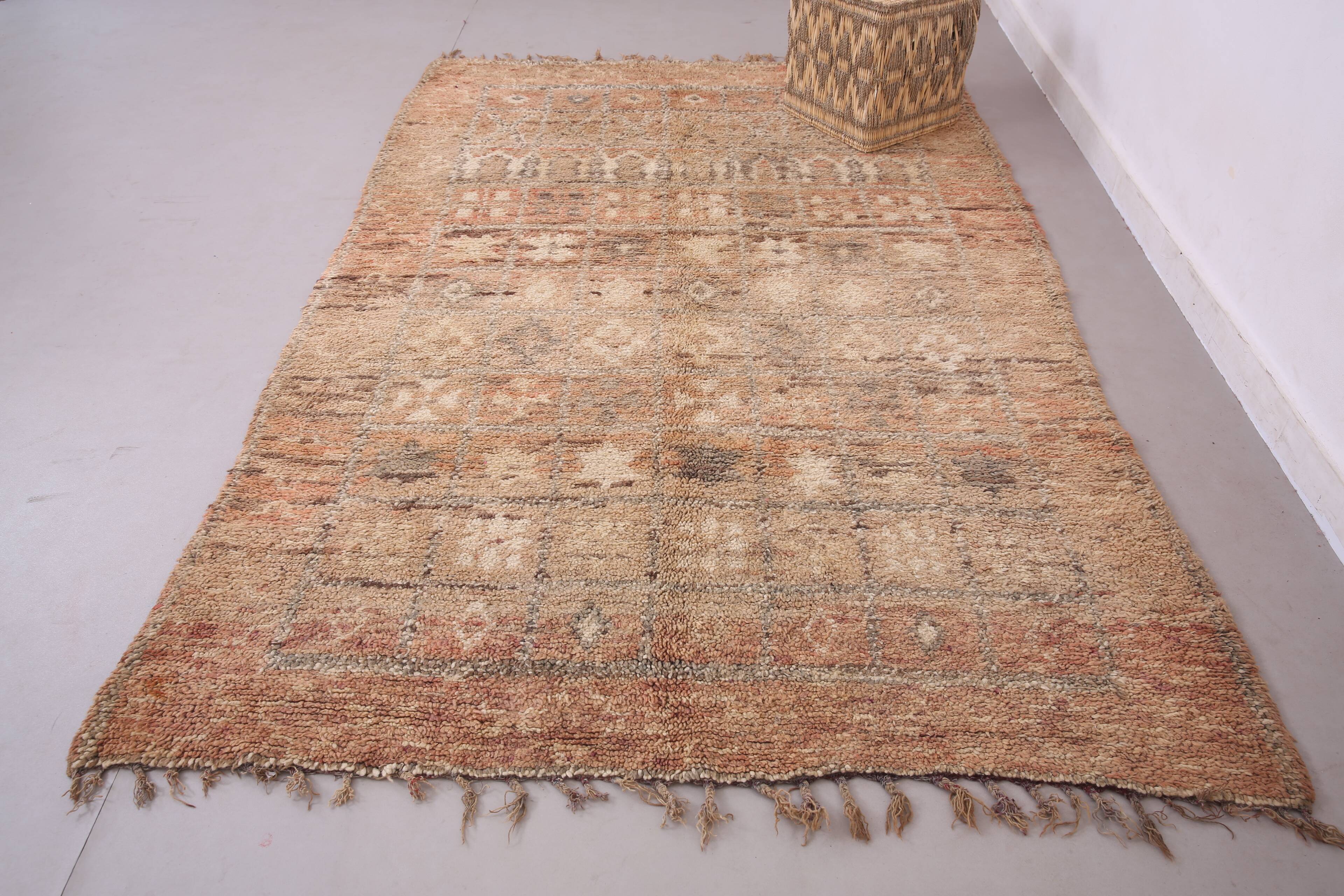 Peach Vintage Moroccan Rug 174 x 263 cm - Berber Wool Rug - Handmade rug