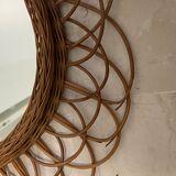 Rattan sun mirror diameter 44 cm