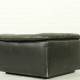 De Sede DS-11 modular lounge set – black leather, 1970s Swiss design