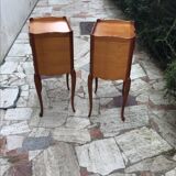 Pair of Louis XV style bedside tables in solid wood