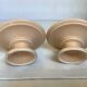 Pair of beige candlesticks