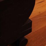 Table d'appoint/chevet totem en chene noir brule