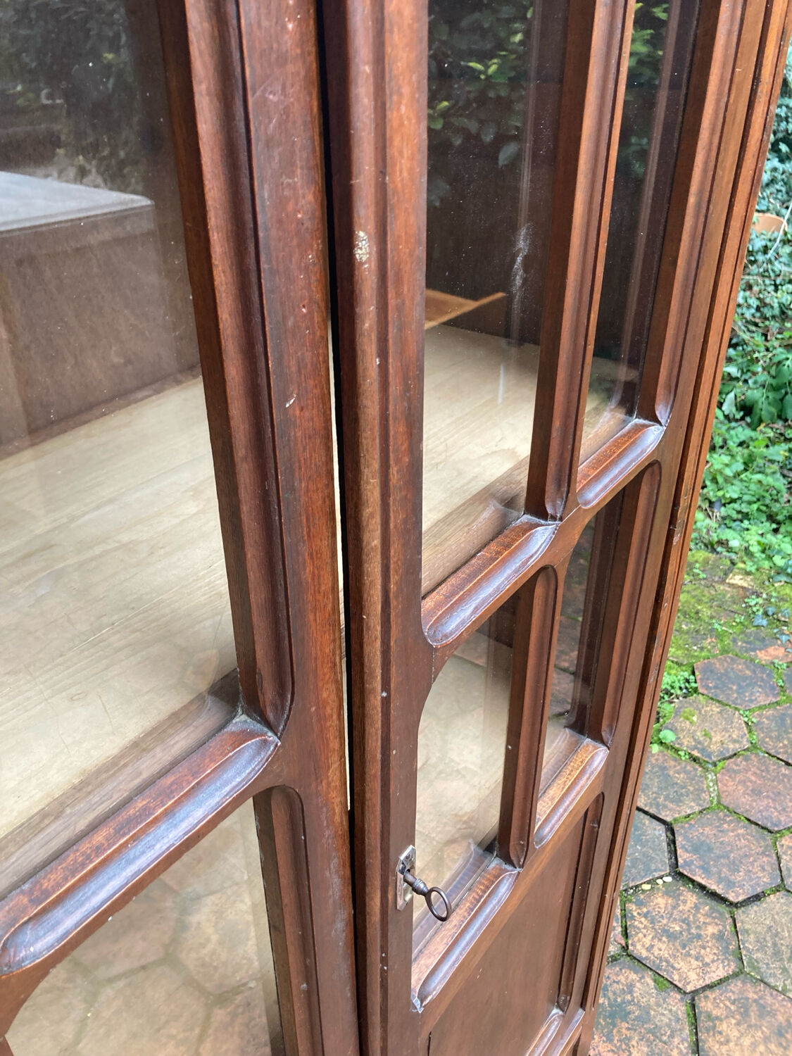 Vintage glass-fronted cabinet