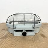 Industrial Cast Aluminium Wall Light with Frosted Glass from Elektrosvit, 1970s