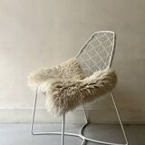White metal bikini mesh design chair