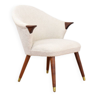 Fauteuil norvégien en teck et boucle du milieu du siècle, années 1960.