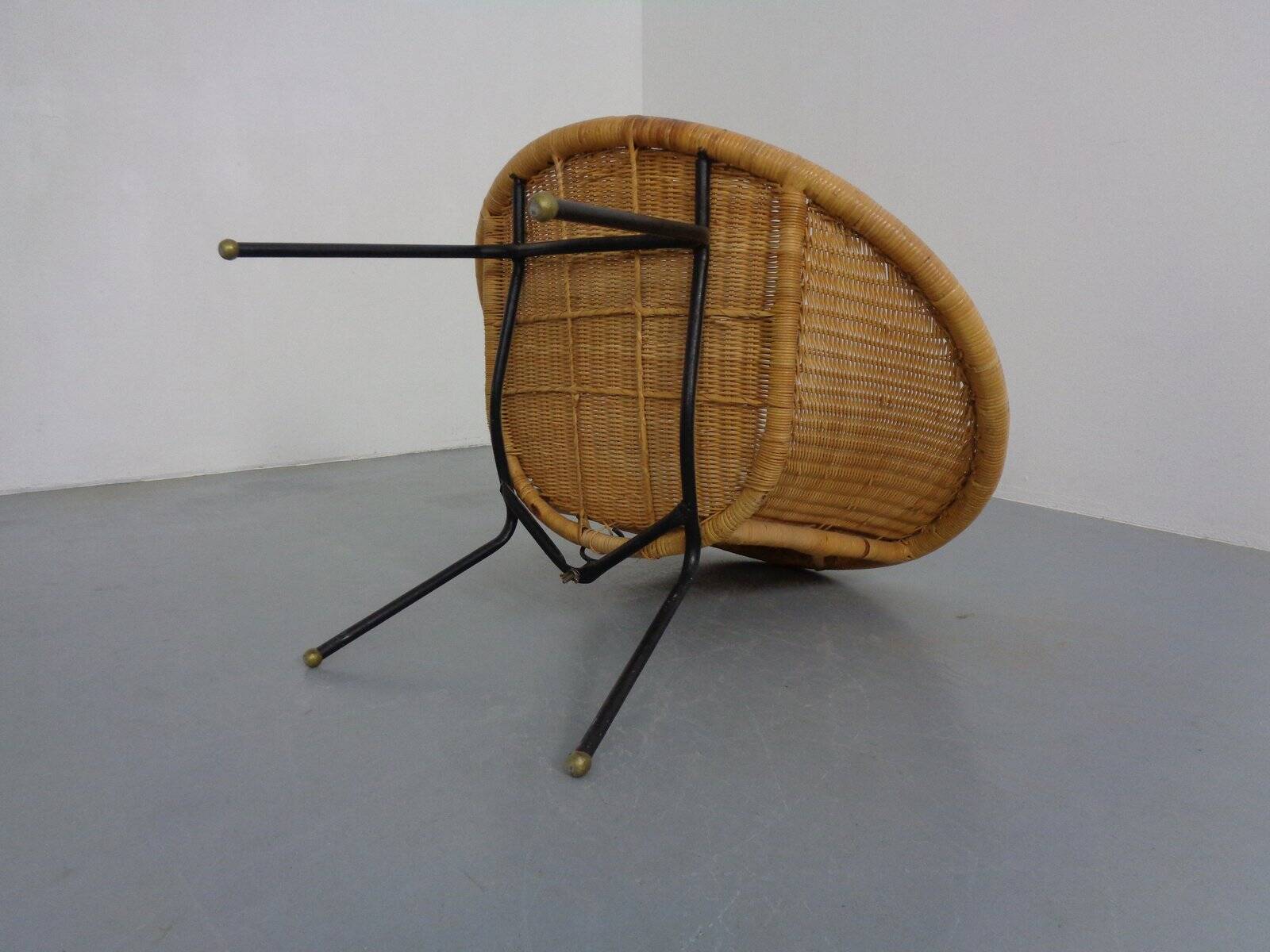 Mid-Century Modern Wicker Chair by Paul McCobb, USA, 1950s
