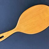 Miroir à main en bois du milieu du siècle