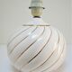 Ceramic lamp foot white and gold Italian design 80s