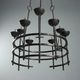 Antique wrought iron chandelier A. Gerardi Italy 19th century