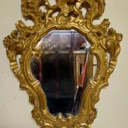 Antique mirror in carved and gilded wood – Rococo / Louis XV style