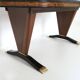 Oval Shaped Wooden Dining Table with Green Marble Effect Top, Italy