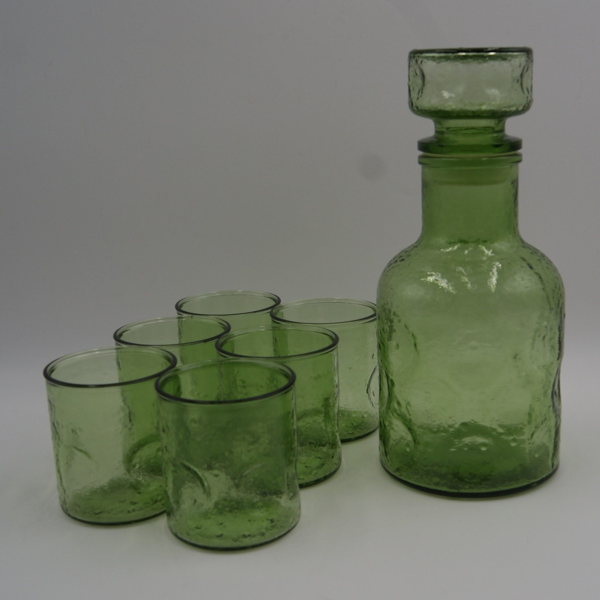 Vintage glass aperitif service