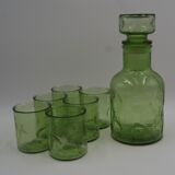 Vintage glass aperitif service