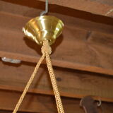 Art deco printed opalescent glass suspension decorated with butterflies