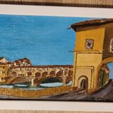 Tuscan painting on canvas, Ponte Vecchio