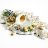 Beautiful hand-painted Mid Century porcelain wall lamp