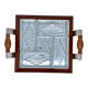 Top with ramekins in wood and Art Deco glass