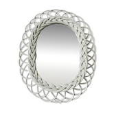 Rattan sun mirror 44x35cm