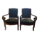 2 Fauteuils velours vert