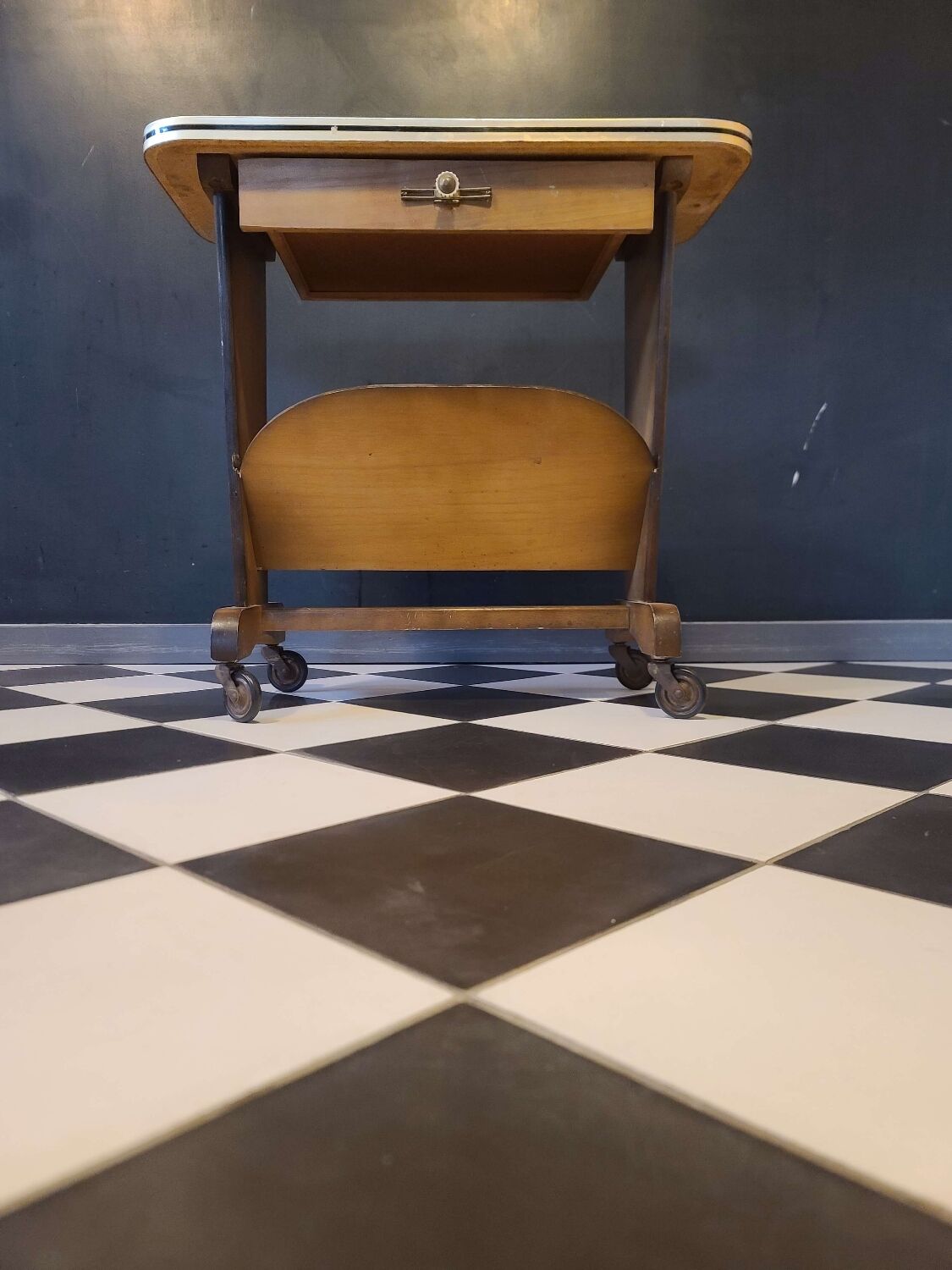 Magazine holder side table