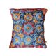 Hand-embroidered silk cushion cover from Kashmir, floral pattern 40x40 cm